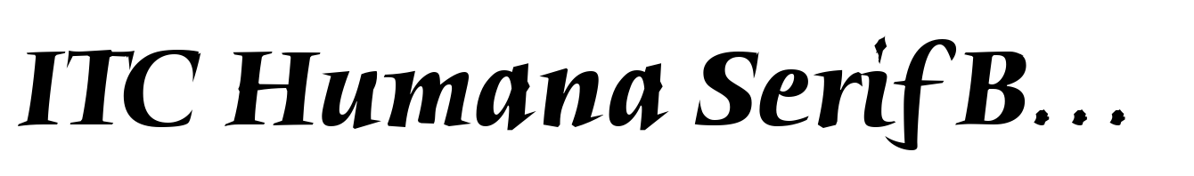 ITC Humana Serif Bold Italic